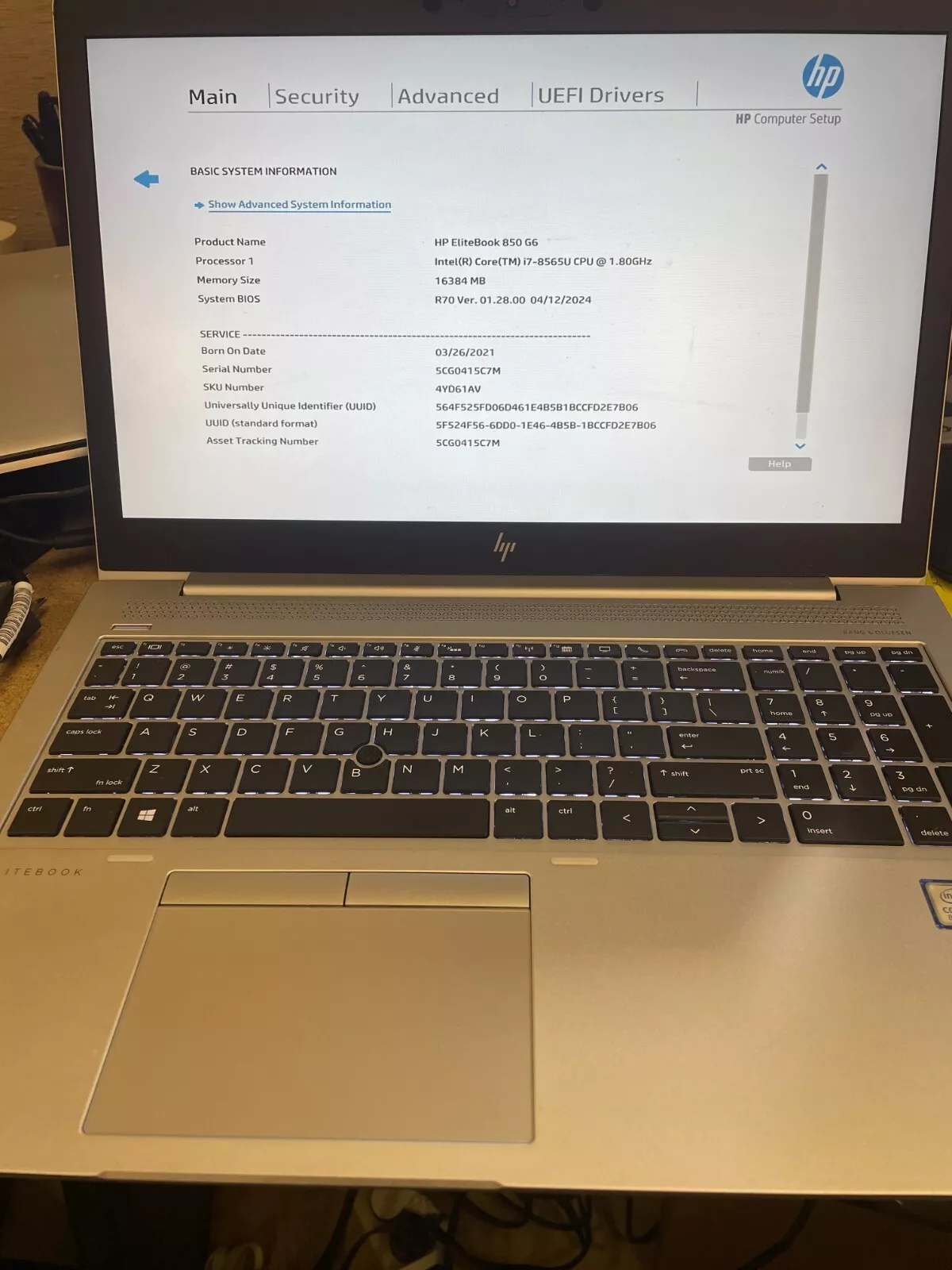 HP EliteBook 850 G6 - i7-8565U, 16GB RAM, 512GB SSD - General 'B' Condition